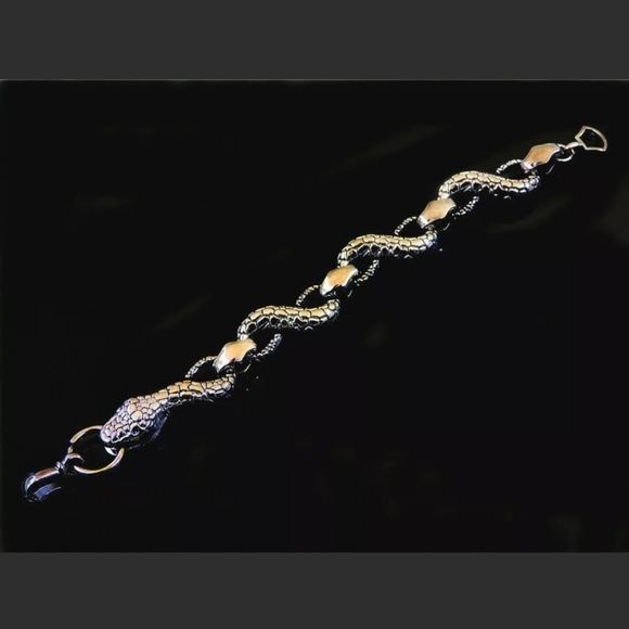 Betsey Johnson charm Fashion jewelry Bronze snake bracelet Women - Picture 3 of 4